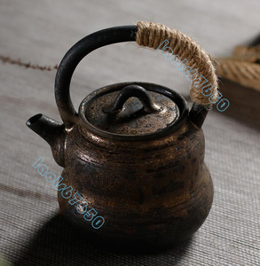セラミック瓶 やかんを沸かす お茶の道具 ティーポット 提梁セラミック瓶 手作り コーティングなし 250ML