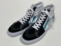 VANS レア!! SK-8 Hi 黒スエード 白 水色ライン US9 (27cm) アメリカ企画限定!! バンズ ハイトップ_画像1