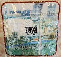 PICTURESQUE TOWEL スクエアタオルハンカチ　グランド　グリーン　東京　20×20cm コットン100%_画像1