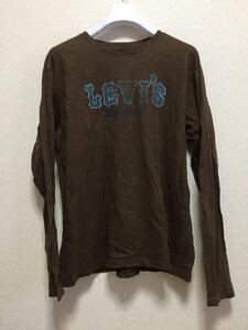 USA古着 Levi's RED TAB リーバイス ロンT Tシャツ カットソー 茶 XL 長袖Tシャツ