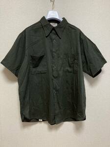 70's USAヴィンテージ BIG YANK ビッグヤンク ワークシャツ マチ付き 半袖シャツ UNION MADE ポリコットン XL SHIRT