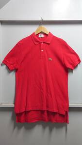 80-90’s IZOD LACOSTE 鹿の子 ポロシャツ レッド ロゴ ワッペン 半袖