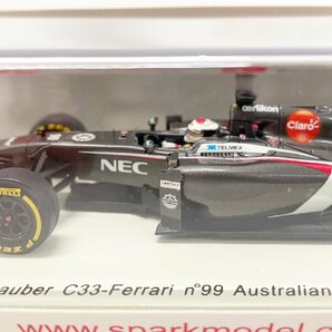 スパーク 1/43 ザウバー C33 フェラーリ #99 オーストラリアGP エイドリアンスーティル Sauber Ferrari Adrian Sutil 2014 JP-10の画像1