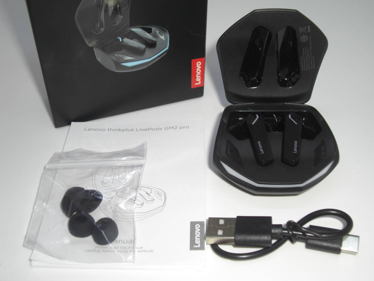 Lenovo Gm2 pro ワイヤレスイヤホン Bluetooth 5.3 黒 通販