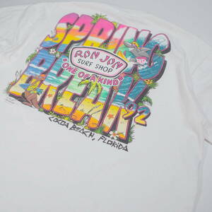 送料無料 Ron Jon Surf Shop 1992 1991 Tシャツ made in USA オリジナル XL ポケット ロンジョン サーフ ショップ old vintage 90s 90年代