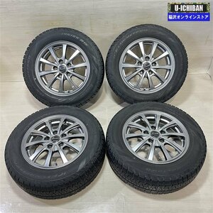 195/65R15 80系 ノア ヴォクシー 等 ユーロテック 6-15+50 5H114.3 ピレリ アイスアシンメトリコ 15インチ スタッドレス 4本セット 009ｋ