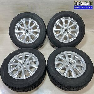 195/65R15 80系 ヴォクシー エスクァイア 等 アクセルフォー 6-15+53 5H114.3 ダンロップ WM02 15インチ スタッドレス 4本セット 009ｋ