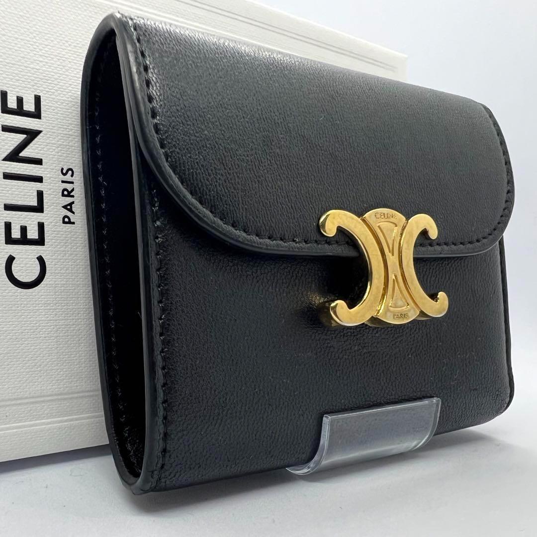 セリーヌ CELINE 3つ折り財布 トリオンフキャンバス/スモール フラップ