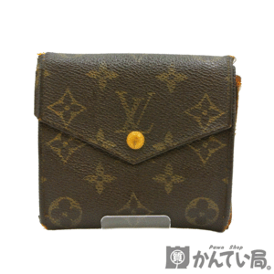 16841 LOUIS VUITTON【ルイ・ヴィトン】Ｍ61660 ポルトモネビエ（旧タイプ）Wホック二つ折り財布 モノグラム ウォレット ブラウン 