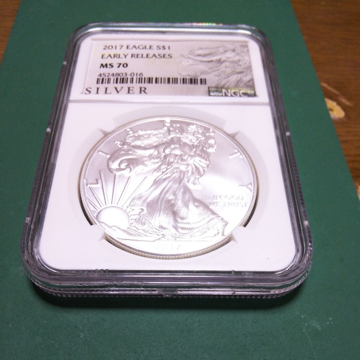 NGC MS70、アーリーリリース2017年アメリカ イーグル1オンス銀貨