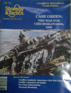 DG/STRATEGY & TACTICS NO.152 CASE GREEN:THE WAR FOR CZECHOSLOVAKIA,1938/新品駒未切断/日本語訳無し