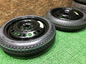 鉄チンホイール 15inch 4j × 125/70D15 PCD100 4穴 トレーラー タイヤ ホイールセット