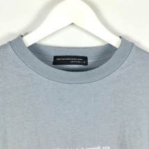 コンファーム Confirm Tシャツ カットソー バックプリント オーバーサイズ クルーネック 長袖 M ブルーグレー メンズ 中古 /EO_画像3