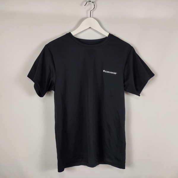 コンバース CONVERSE Tシャツ スポーツウェア ワンポイント シンプル クルーネック 半袖 L ブラック メンズ 中古 /EP