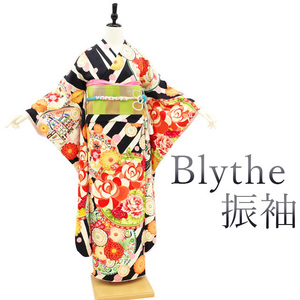 振袖 着物 Blythe ブライスドール 丸紅 ブランド ストライプ 成人式 二十歳 中古 仕立て上がり 身丈164 裄68 Ｌサイズ みやがわ sb12377