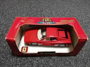 BURAGO　FERRARI　TESTAROSSA 1984　ブラーゴ　フェラーリ　テスタロッサ　赤　1/24 MADE IN ITALY イタリア製　外箱入り　希少品 