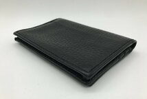 ■【YS-1】 コールハーン Cole Haan カードケース ■ 黒系 本革 レザー 11cm×8cm 【同梱可能商品】K■_画像6