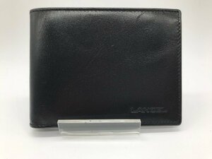 ■【YS-1】 良品 ■ ランセル LANCEL 財布 2つ折り ■ 黒系 11cm×8cm 【同梱可能商品】K■