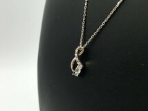 ■【YS-1】 美品 ■ 4℃ ヨンドシー ネックレス ■ SILVER シルバー 銀製 カラーストーン付き トップ1.5cm 【同梱可能商品】K■_画像4