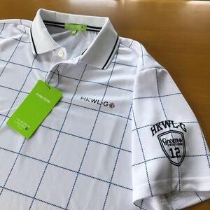 Ｌサイズ サラッと快適多機能　半袖ポロシャツ　HK WORKS LONDON Green コシノヒロコ GOLF ゴルフ