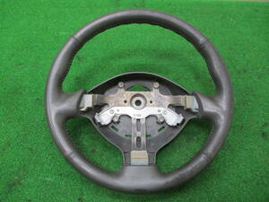 2-JB23W Jimny X adventure XC H24/9 8 type original leather steering wheel ( pad none )