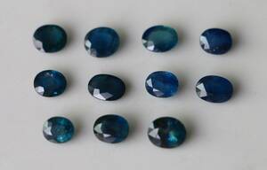 9.9ct natural stone Australia sapphire oval loose 11 piece set sale 