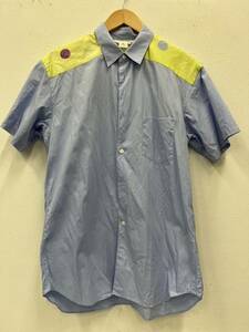 ⑤COMME des GARCONS SHIRT short sleeves shirt M cotton blue dot S26049