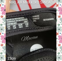 ★国内発★Nike Air Max Koko サンダル 黒 オールブラック（US6/23cm）CI8798-003_画像7