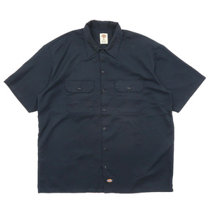 古着 ディッキーズ Dickies ワークシャツ ボックス 半袖 ブラック サイズ表記：XL　gd80299