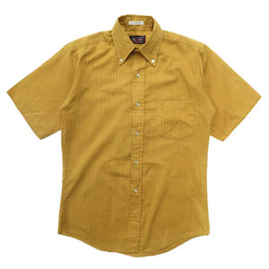 古着 70年代 ストライプ柄 半袖 ボタンダウンシャツ サイズ表記：14-S-14 1/2　gd81737
