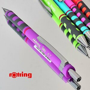 ◆●【ROTRING / ロットリング】Tikky/ティッキー シャープペンシル 0.7mm HB ネオンカラー パープル 製図対応 ノック式 新品 /RO16-PP