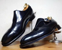 【1度使用程度/極美品】ITALY製 Salvatore Ferragamo/フェラガモ 最上級 TRAMEZZA ストレートチップ Mens 5EE 23cm相応 ブラック 黒_画像1