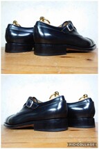 【1度使用程度/極美品】ITALY製 Salvatore Ferragamo/フェラガモ 最上級 TRAMEZZA ストレートチップ Mens 5EE 23cm相応 ブラック 黒_画像7