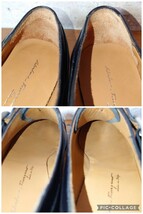 【1度使用程度/極美品】ITALY製 Salvatore Ferragamo/フェラガモ 最上級 TRAMEZZA ストレートチップ Mens 5EE 23cm相応 ブラック 黒_画像10