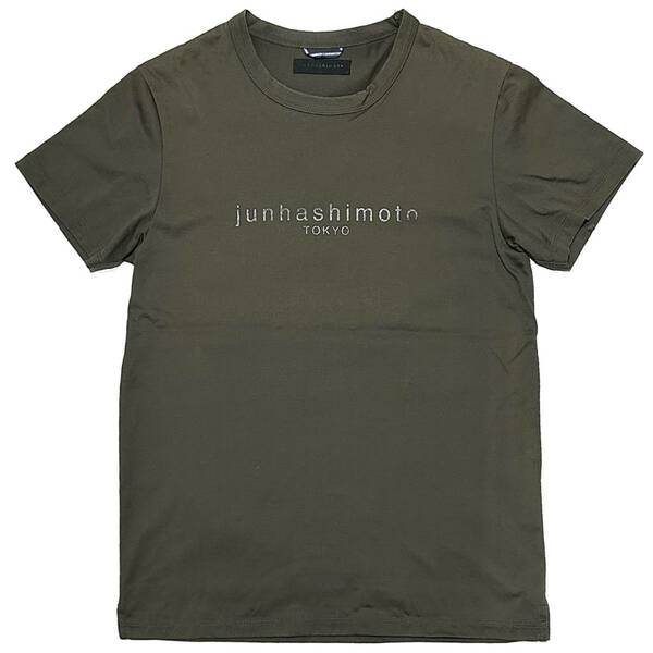 定価1.3万 junhashimoto CK-SHINY PLAIN STITCH METALLIC C/T TEE 2 ジュンハシモト　ロゴプリントTシャツ　wjk　akm