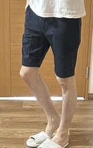 定価4.4万 AKM STRETCH SEER SUCKER JERSEY SWING EASY SHORTS サイズS シアサッカージャージイージーショートパンツ wjk junhashimto 1piu_画像4