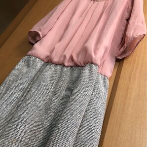 3☆プロポーション☆ピーチピンクな綺麗めドッキンワンピース♪