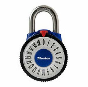 J3-3）マスターロック ダイヤル式 南京錠 拡大レンズ付 ブルー 1588JADBLU レンズ付 ダイヤル 防犯 Master Lock （18）