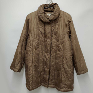 【中古】ZEMUN シルク 中綿 ジャケット コート L ベージュ 53102 レディース アウター