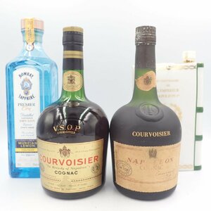 【セット】ボンベイ サファイア クルボアジェ ナポレオン クルボアジェ VSOP 箱付き カミュ ナポレオン ブック 1122g 4本セット【7F】