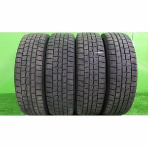 ダンロップ WINTER MAXX WM01 175/65R15 4本／2018年製8分山スタッドレスタイヤ／中古 1本にパンク修理歴あり／白石区手渡し可／フィット等