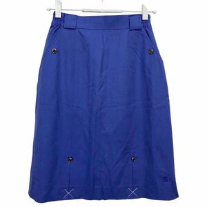 美品　Vintage GIVENCHY ジバンシイ　レディース　ブルー　ロゴ刺繍　スカート　ボトムス　M表記