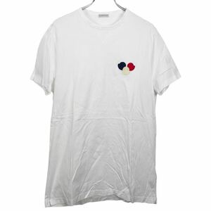 MONCLER モンクレール　メンズ　ホワイト　ワンポイント　半袖Tシャツ　トップス　XL表記
