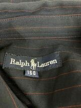 RALPH LAUREN ラルフローレン　レディース　ネイビー　ストライプ　半袖　シャツワンピース 160表記_画像3