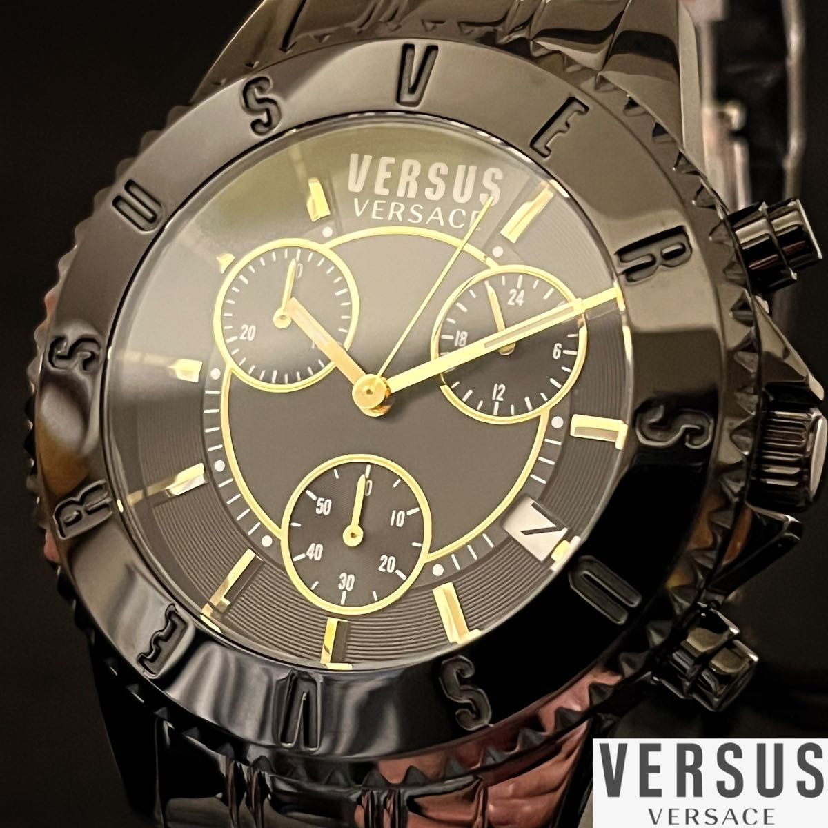 新品箱入 VERSUS VERSACE ヴェルサス ヴェルサーチ 3針 デイト