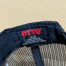 OTTO メッシュキャップ ツートンブラック グレーブラック 灰黒 BLACK オットー CAP 帽子 ミリタリー USA 無地 野球帽_画像2