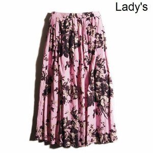 x5530P VDRIES VAN NOTEN Dries Van Noten V new goods 20SS flower print long flair skirt pink 34 floral print gya The - spring summer rb mks