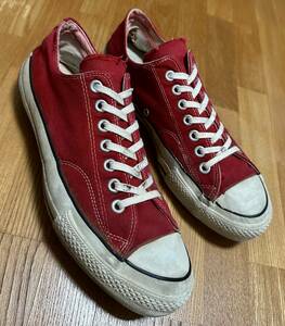 70's-80's vintage CONVERSE USA製 ALLSTAR 当て布付き 青枠黒文字 9 27.5