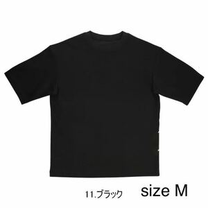 新品　ブラック　M おたふく手袋 FUBAR FB-700 フーバーオーバーサイズ5分袖クールTシャツ 接触冷感 ハイブリッド仕様 次世代STYLE