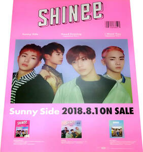 SHINee「Sunny Side」CD発売告知B2ポスター 非売品 未使用 シャイニー オンユ テミン ミンホ ジョンヒョン